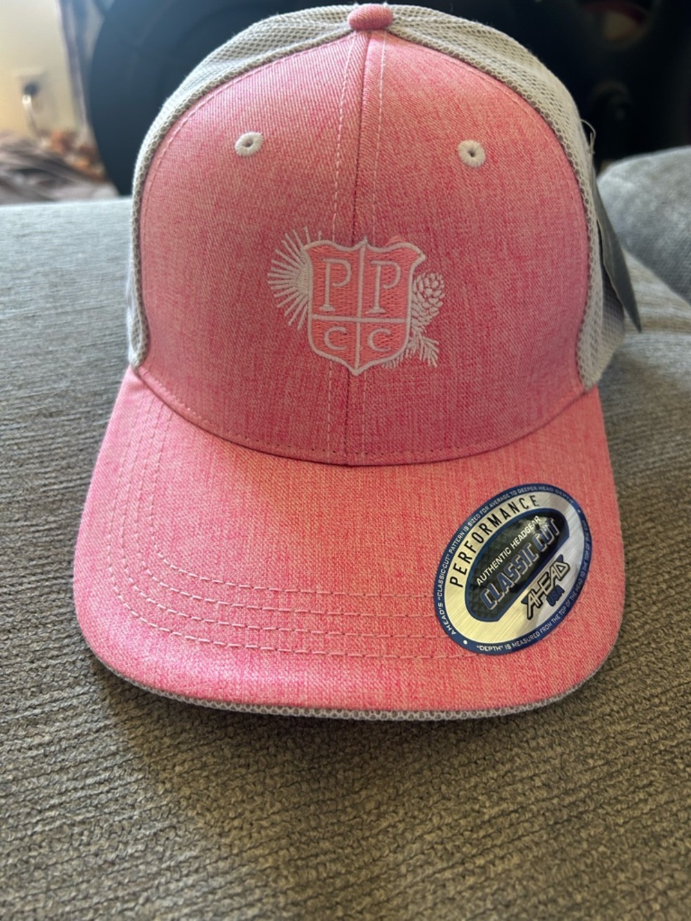 Pink Golf Hat with Country Club Logo adjustable